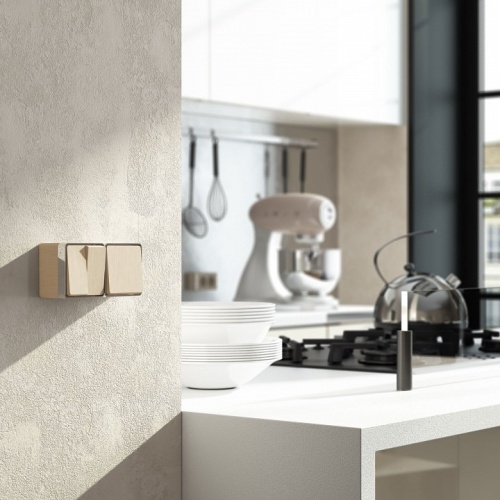 Выключатель двухклавишный влагозащищенный Werkel Gallant (шампань рифленый) W5020210 в Нижнем Новгороде фото 2