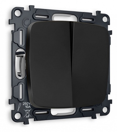 Выключатель проходной двухклавишный без рамки Ambrella Volt OMEGA MO803020 в Нижнем Новгороде