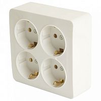 Розетка четверная с заземлением Stekker София 49310 в Нижнем Новгороде