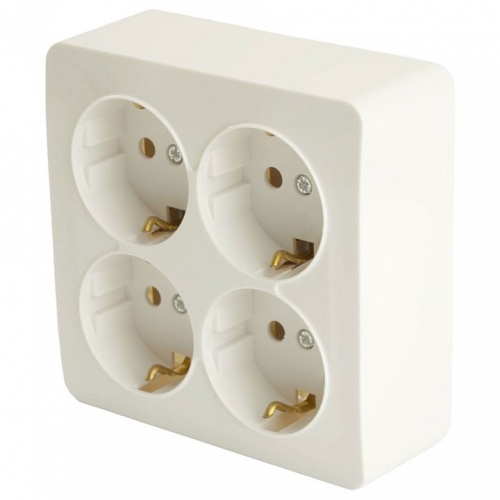 Розетка четверная с заземлением Stekker София 49310 в Нижнем Новгороде