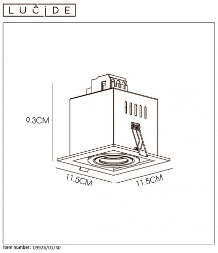 Встраиваемый светильник Lucide Chimney 09926/01/30 в Кировске фото 7