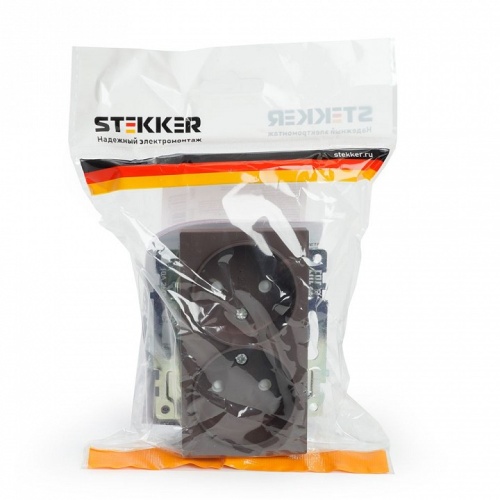 Розетка двойная без заземления и со шторкой, без рамки Stekker Катрин 49026 в Нижнем Новгороде фото 3