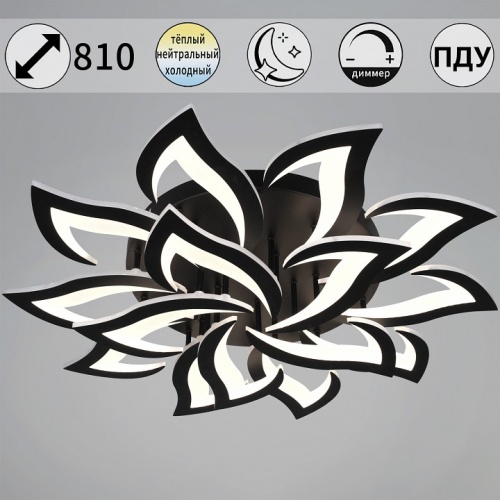 Люстра на штанге  30150-0.3-10+5 BK в Нижнем Новгороде фото 2