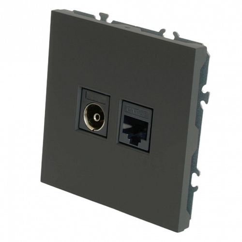 ТВ-розетка и розетка Ethernet RJ-45 без рамки Stekker Эмили 49846 в Нижнем Новгороде фото 7