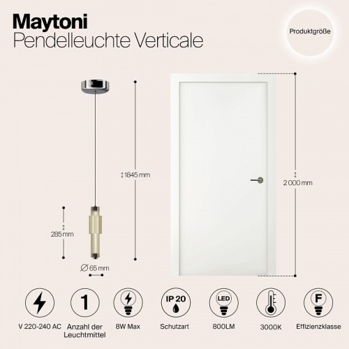 Подвесной светильник Maytoni Verticale MOD308PL-L9CG3K в Слободском фото 2