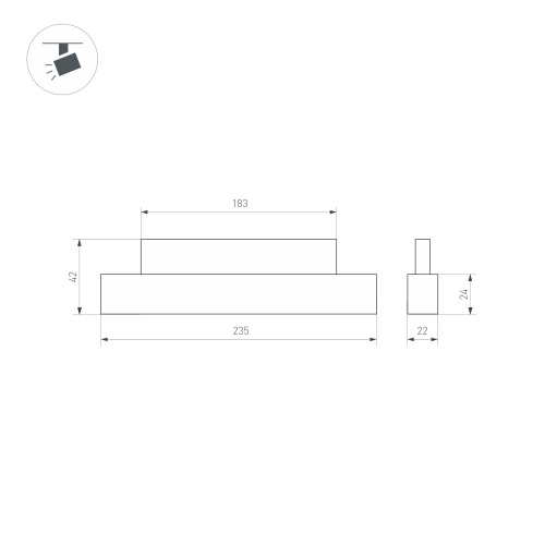 Светильник MAG-ORIENT-FLAT-L235-8W Warm3000 (WH, 80 deg, 48V, DALI) (Arlight, IP20 Металл, 5 лет) в Радужном фото 4