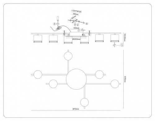 Потолочная люстра Ambrella Light COMFORT FL51755 в Нижнем Новгороде фото 2