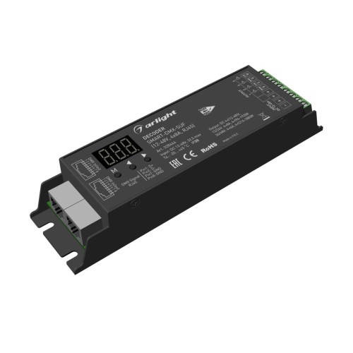 Декодер SMART-DMX-SUF (12-36V, 4x8A, RJ45) (Arlight, IP20 Металл, 5 лет) в Камешково