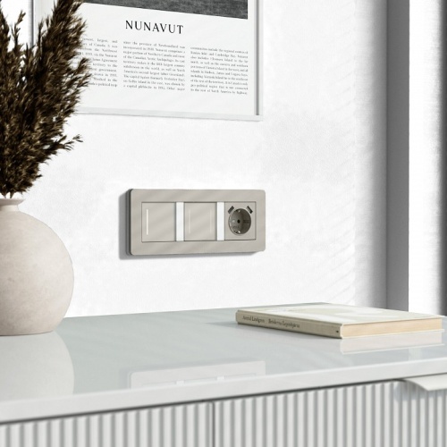 Выключатель двухклавишный с подсветкой без рамки Werkel дымчатый W4522014 в Нижнем Новгороде фото 7