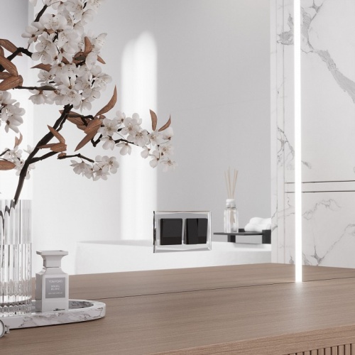 Выключатель проходной двухклавишный без рамки Werkel черный акрил W1122048 в Нижнем Новгороде фото 3