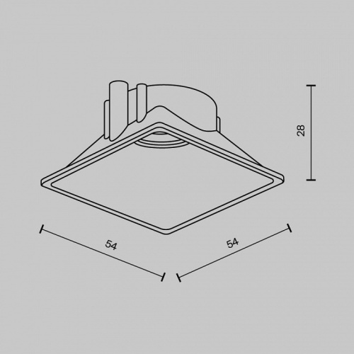 Рамка на 1 светильник Maytoni Ring Ring8-10W-SQ-BS в Чайковском фото 5