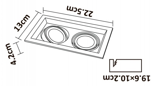 Встраиваемый светильник Arte Lamp Canis A6661PL-2WH в Нижнем Новгороде фото 3