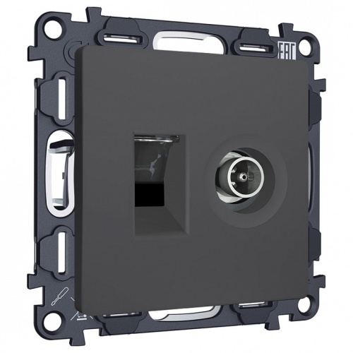 ТВ-розетка и розетка Ethernet RJ-45 без рамки Ambrella Volt ALFA MA912510 в Нижнем Новгороде