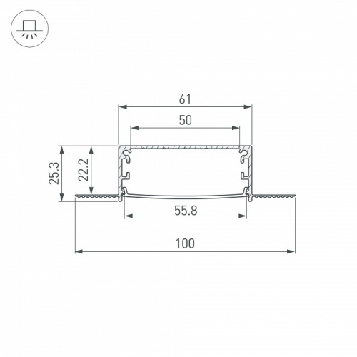 Профиль встраиваемый Arlight FANTOM 046410 в Нижнем Новгороде фото 2