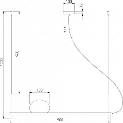 Подвесной светильник Eurosvet Stair 70145/1 черный в Арзамасе фото 2