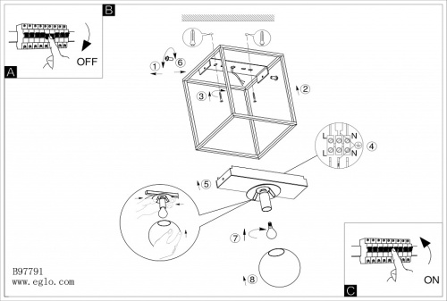 Накладной светильник Eglo Vallaspra 97791 в Нижнем Новгороде фото 2