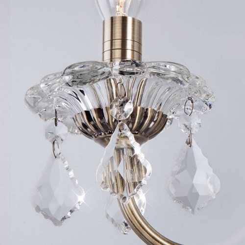 Бра Eurosvet Elisha 3281/2 античная бронза/прозрачный хрусталь Strotskis в Нижнем Новгороде фото 3