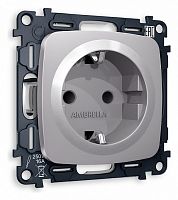 Розетка с заземлением и со шторкой, без рамки Ambrella Volt OMEGA MO507010 в Нижнем Новгороде