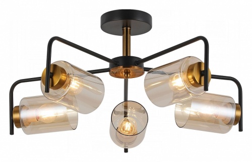 Люстра на штанге ILLUMICO  IL8248-5COU-79 BK GD в Нижнем Новгороде