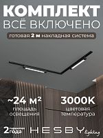 Комплект трековый Hesby Lighting Skylite №1 HSBL_kompl_S001_NL2B3K в Нижнем Новгороде