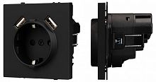 Розетка с заземлением и со шторкой и 2хUSB type A, без рамки Arlight NOBE 054289(1) в Нижнем Новгороде