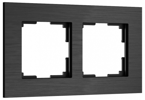Рамка на 2 поста Werkel AluMax черный алюминий W0023508 в Нижнем Новгороде