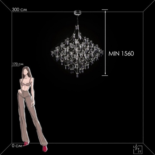 Подвесная люстра Loft it Mira 10259/1200 Silver Asfour в Нижнем Новгороде фото 6