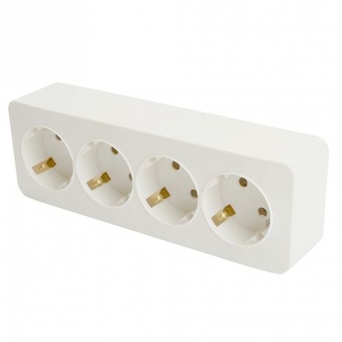 Розетка четверная с заземлением Stekker София 49308 в Нижнем Новгороде фото 2