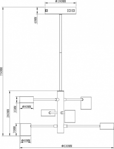 Люстра на штанге Moderli Lewes V2740-6CL в Нижнем Новгороде фото 2