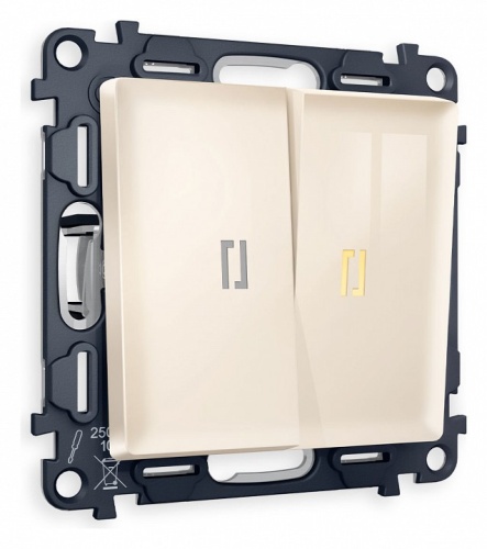 Выключатель двухклавишный с подсветкой без рамки Ambrella Volt ALFA MA304010 в Нижнем Новгороде