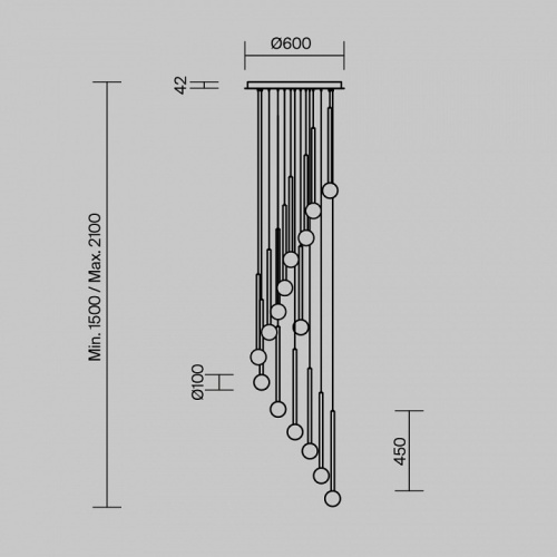 Подвесная люстра Maytoni Bubble dream MOD383PL-L40BBS3K в Нижнем Новгороде фото 4