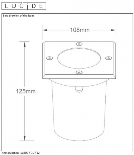 Встраиваемый светильник Lucide Biltin 11800/01/12 в Нижнем Новгороде фото 2