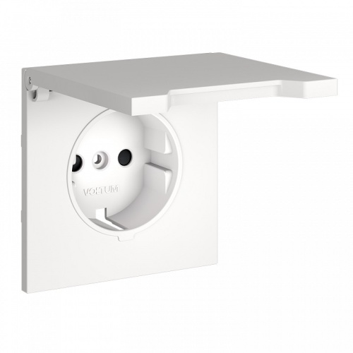 Накладка для розетки с заземлением и со шторками с крышкой Voltum S70 VLS000802 в Нижнем Новгороде фото 3
