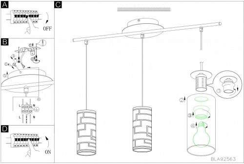 Подвесной светильник Eglo Bayman 92563 в Нижнем Новгороде фото 2