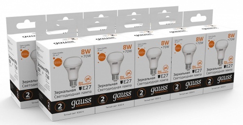 Лампа светодиодная Gauss R63 E14 8Вт 3000K 63218 в Нижнем Новгороде фото 3
