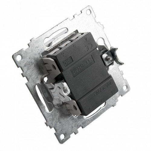 Выключатель двухклавишный без рамки Stekker Катрин 39578 в Нижнем Новгороде фото 5