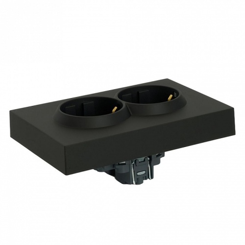 Розетка двойная с заземлением и со шторкой Stekker Эмили 49856 в Нижнем Новгороде фото 7