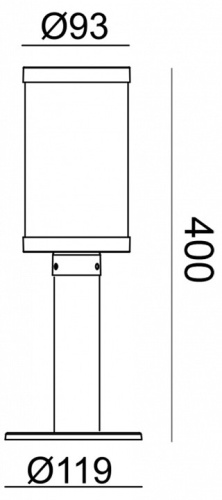 Наземный низкий светильник Escada 30003 30003G/03 в Омске фото 2