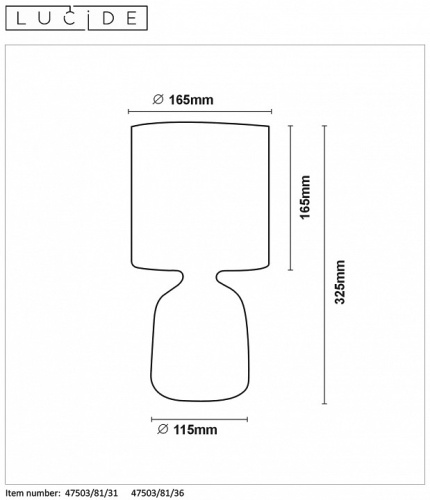 Настольная лампа декоративная Lucide Cosby 47503/81/36 в Бородино фото 4