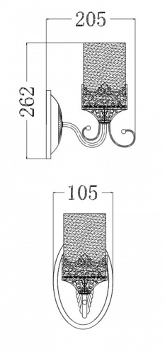 Бра Freya Sherborne FR2563-WL-01-BZ в Сургуте фото 4