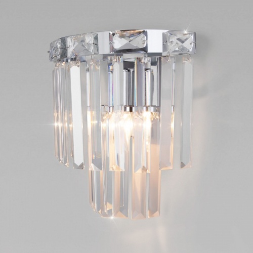 Накладной светильник Eurosvet Elegante 10130/1 хром/прозрачный хрусталь Strotskis в Нижнем Новгороде фото 4