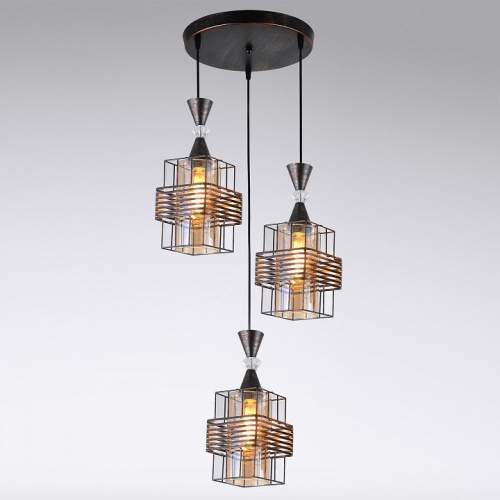 Подвесной светильник 03128-0.9-03 BK+PATINA GOLD в Нижнем Новгороде фото 3