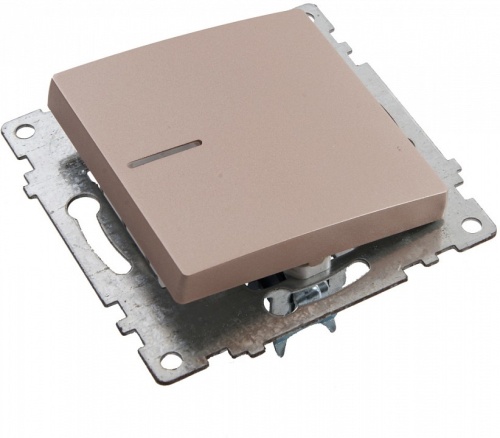 Выключатель одноклавишный с подсветкой без рамки Stekker Катрин 39591 в Нижнем Новгороде фото 5