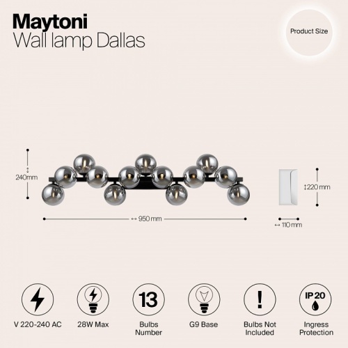 Бра Maytoni Dallas MOD547WL-13B в Ревде фото 4