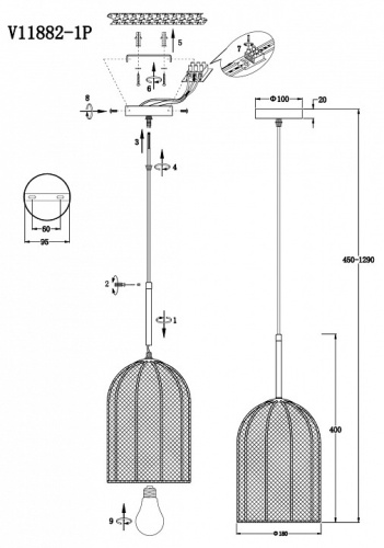 Подвесной светильник Moderli Yarn V11882-1P в Нижнем Новгороде фото 3