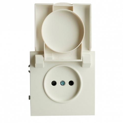 Розетка с заземлением и со шторкой, с крышкой Stekker Эмили 49878 в Нижнем Новгороде фото 4