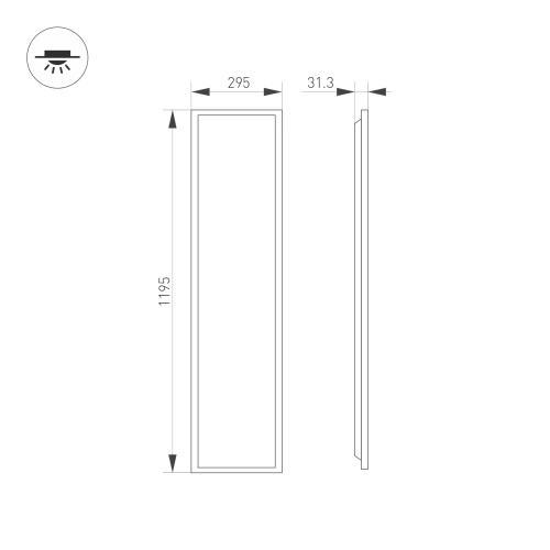 Светильник DL-TITAN-S300x1200-40W Day4000 (WH, 120 deg, CRI90, 230V) (Arlight, IP54 Металл, 5 лет) в Можайске фото 3