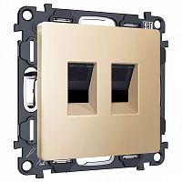 Розетка двойная Ethernet RJ-45 и со шторками, без рамки Ambrella Volt ALFA MA612110 в Нижнем Новгороде