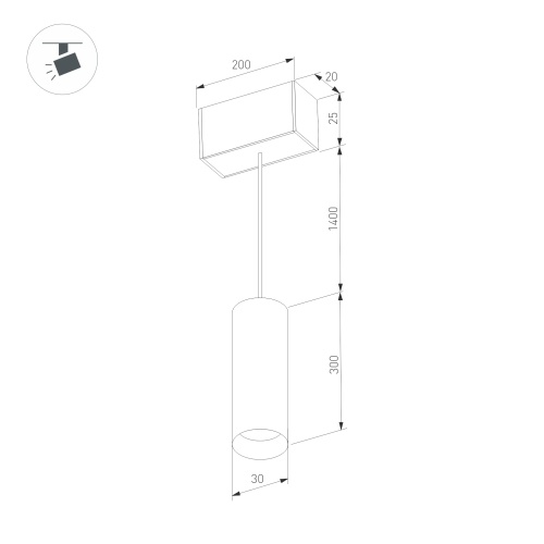 Светильник MAG-SPOT-HANG-25-R30-5W Day4000 (BK-GD, 45 deg, 24V) (Arlight, IP20 Металл, 5 лет) в Ревде фото 4