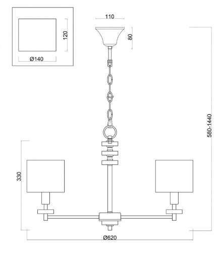 Подвесная люстра Freya Tiana FR5015PL-05G в Нижнем Новгороде фото 2